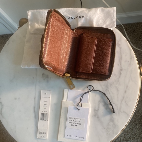 Marc Jacobs Zip Wallet Brown Calf Leather - Picture 3 of 4